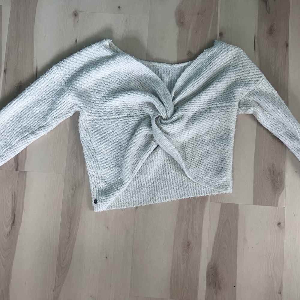 White Roxy Knot Back Sweater! - image 2